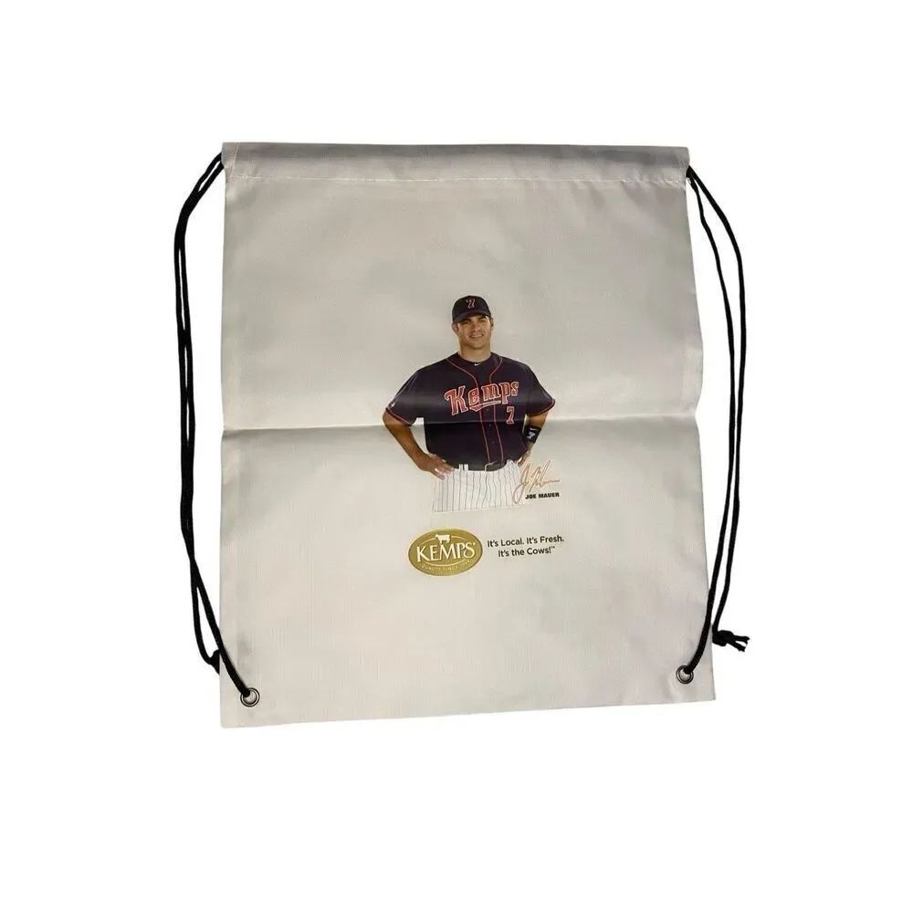 Twins Joe Mauer Baseballs Cinch Bag Drawstring Backpack Sku10